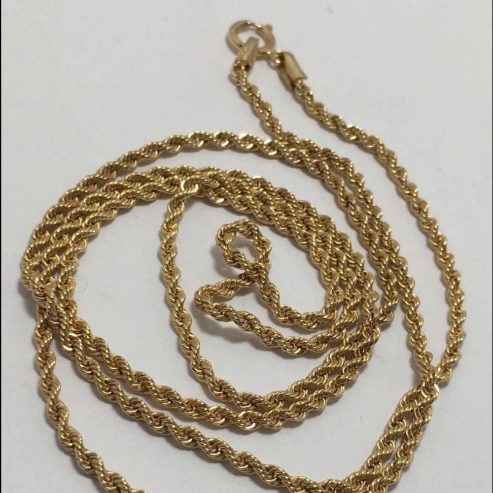 14k real gold necklace 23in long
